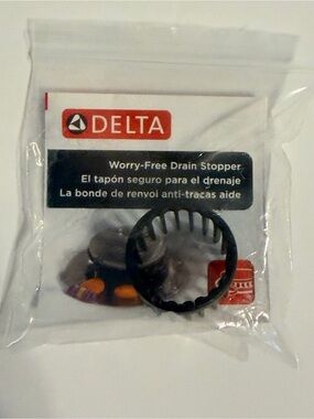 Delta Worry Free Drain Catch/Stopper/Guard- Easy Install- NEW